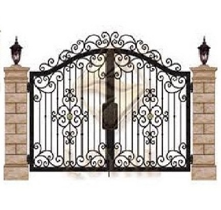 Forged Wrought Iron Gates House Used Security Driveway Factory Supply Ornamental Automatic Sliding GateOrnamental wrought iron g