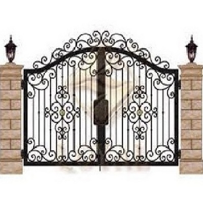 Forged Wrought Iron Gates House Used Security Driveway Factory Supply Ornamental Automatic Sliding GateOrnamental wrought iron g