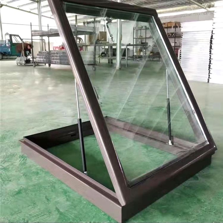 Aluminium Skylight Double Glazing remote control hot sale skylight roof window Aluminium Roof Glass Top Open