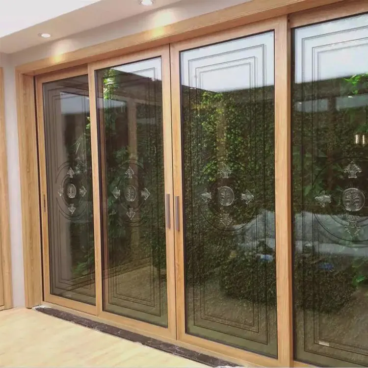 Aluminum soundproof french door casement doors for sale