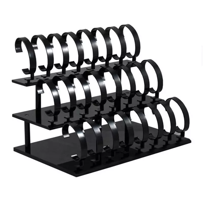 Desktop 3 tiers 24 18 Slots Plastic Premium Acrylic Watch Display Holder Organizer Stand