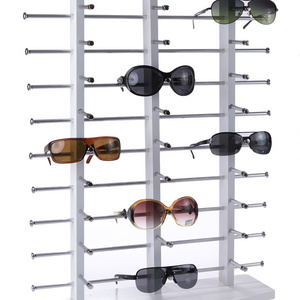 Large Counter Top  Wood 27 Pairs Wooden Spectacle Sunglasses Eyewear Eye Glasses Display Holder Stand Rack