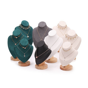 Multiple Colors Small Jewelry Necklace Chains Charms Portrait Display Stand Holder Mannequin