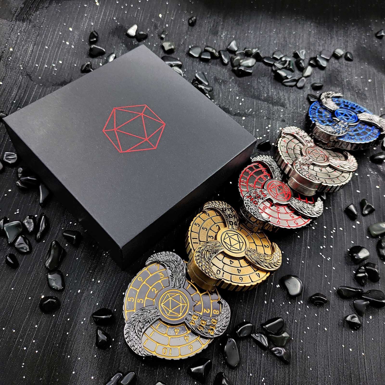 Custom Fidget spinner Metal dnd dice Dungeons and Dragons Spinning dice with Free packing storage box metal fidget spinner