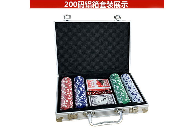 new ABS 100 200 300 500 Pcs Poker Chip Sets In Aluminum Case Casino Chips Set Poker Set