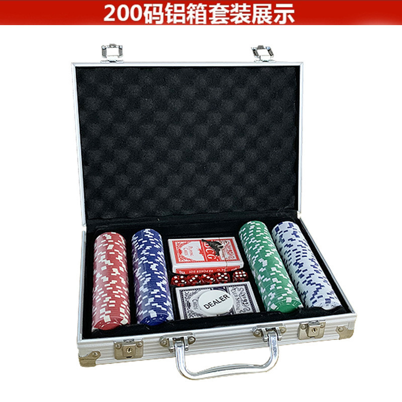 new ABS 100 200 300 500 Pcs Poker Chip Sets In Aluminum Case Casino Chips Set Poker Set