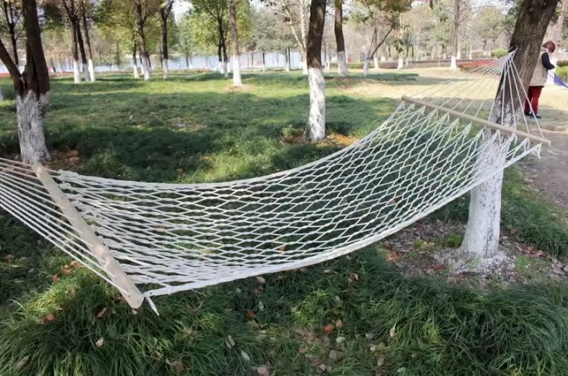 wholesale Cotton Boho Woven Rope Swing Hammock Hand-woven Mesh Hammocks For Outdoor Yard Garden Camping