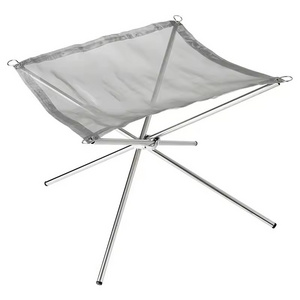 wholesale Outdoor Camping Hiking Large Bonfire Stand Mesh Sheet Stainless Steel Portable Folding Outdoor Firepit Outdoor Warming