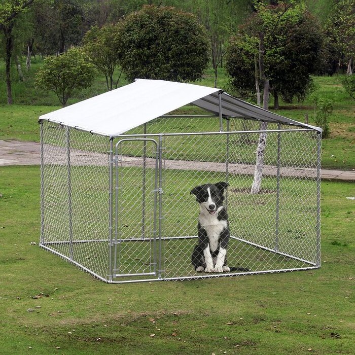 2.3x2.3x1.2m Steel dog run chain link dog run kennel