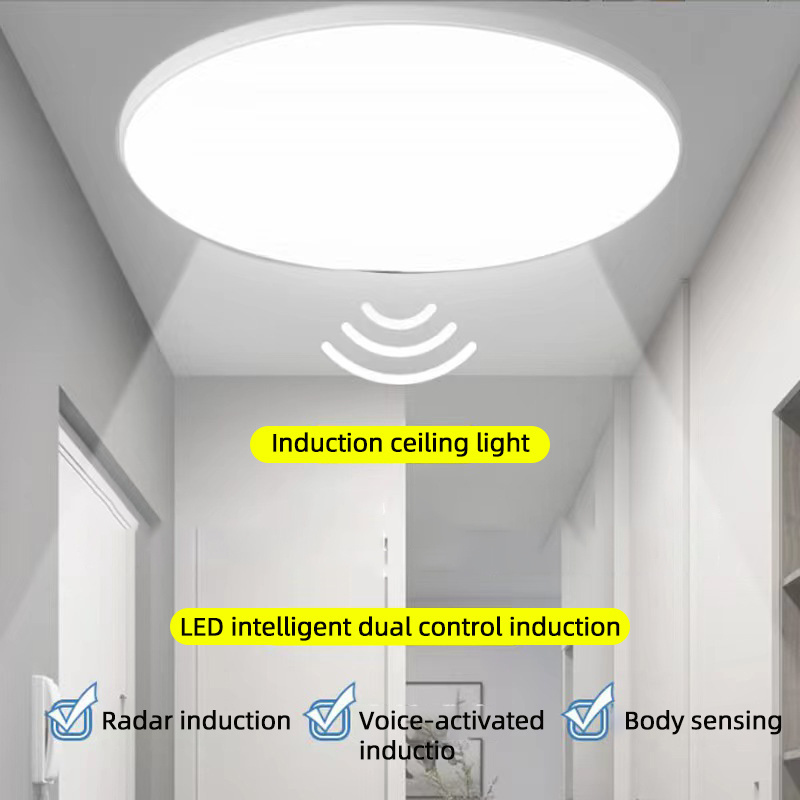 New product Radar induction led ceiling light round multifunctional radar sensor light for home