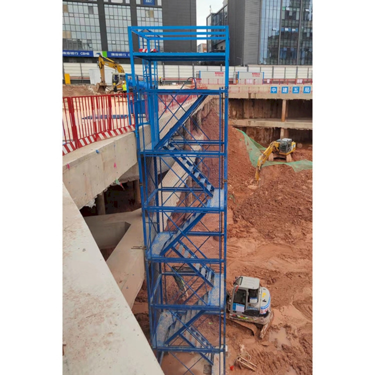 Factory Hot Sales Industrial Ladders Yellow Blue Hard Construction Safety Ladder