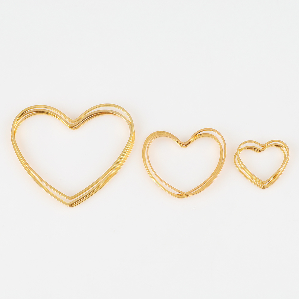 ZHB Gold Plated Hollow Frame Bezel Connectors Square Heart Round Multi Shapes Stainless Steel Pendant Charms For Jewelry Making