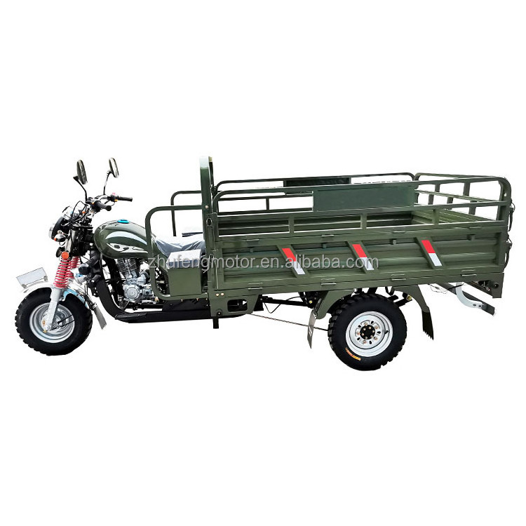 2021 popular YAOLON chinese agricultural petrol pickup truck moto cargo tricycles 200cc 250cc  trike motorcycle with load