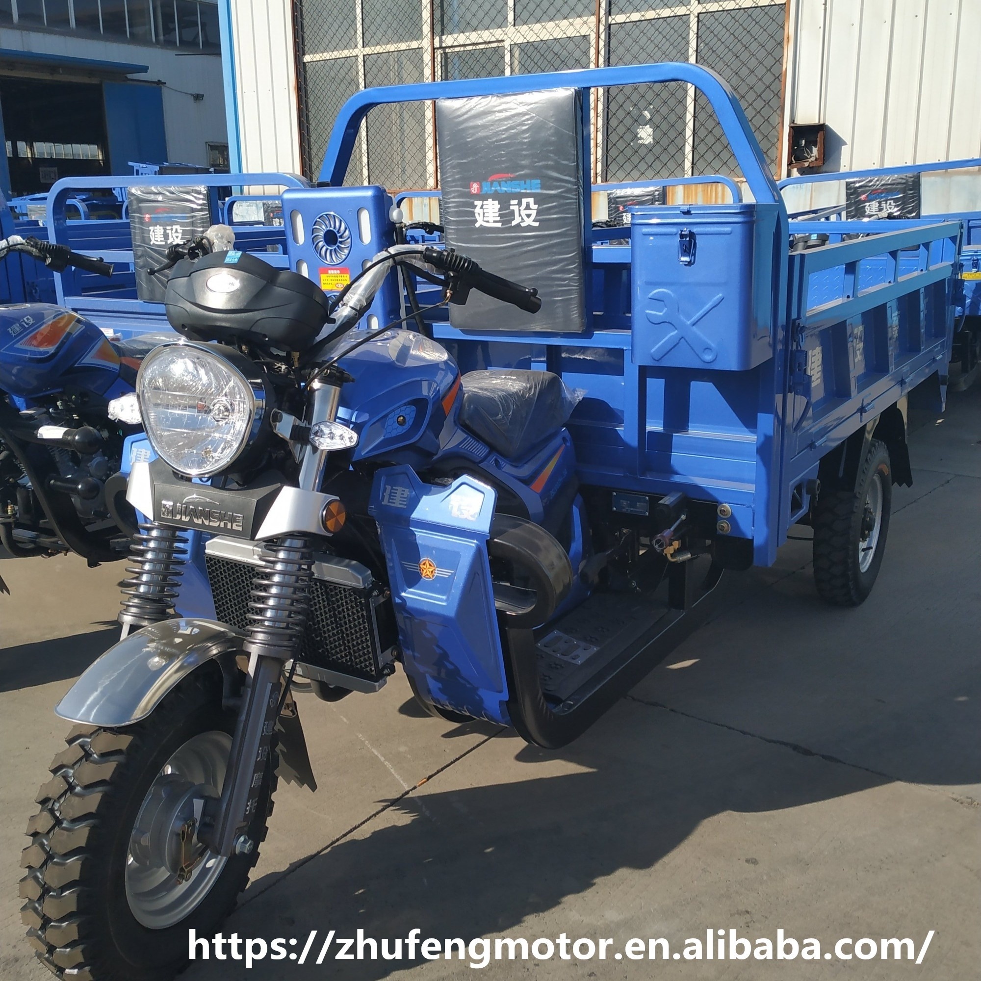 China High Quality Double Girder Tricycle With Wagon Self Unloading Rickshaw  Five Wheel petrol Cargo Tricycle Motorcycle