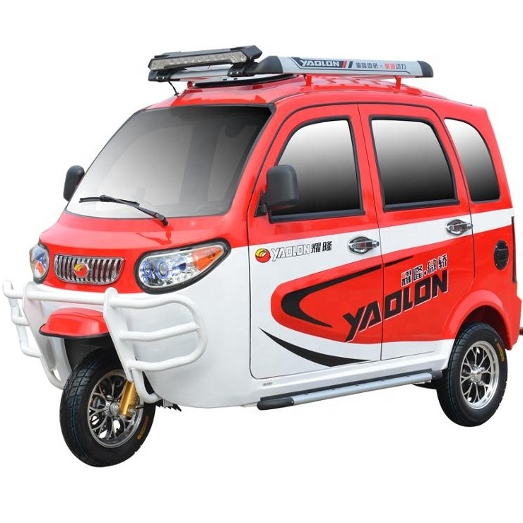 YAOLON Auto Adult Tuk Tuk Bajaj Rickshaw Passenger Tricycle Electric In Low Price For India Taxi