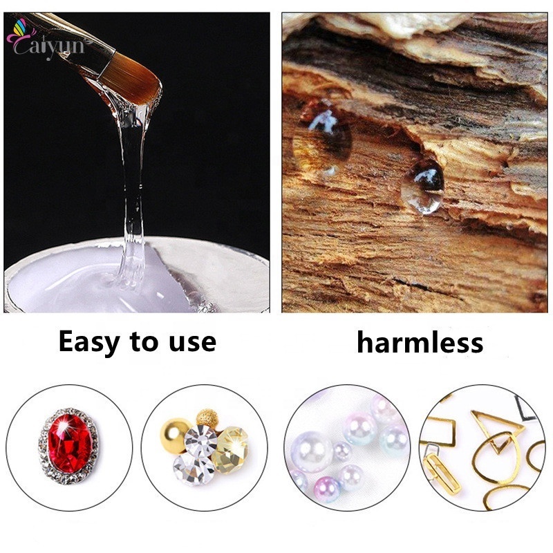 Custom Logo Low MOQ 15ML 50ML Super Sticky Non-Wipe Rhinestone Gel For Nail Art Design Glue