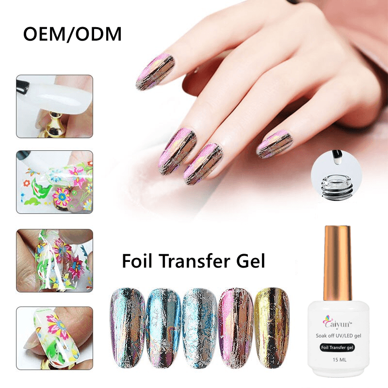 Factory Price Strong Nail Glue Professional Printing Foil Transfer Gel For Nails Salon