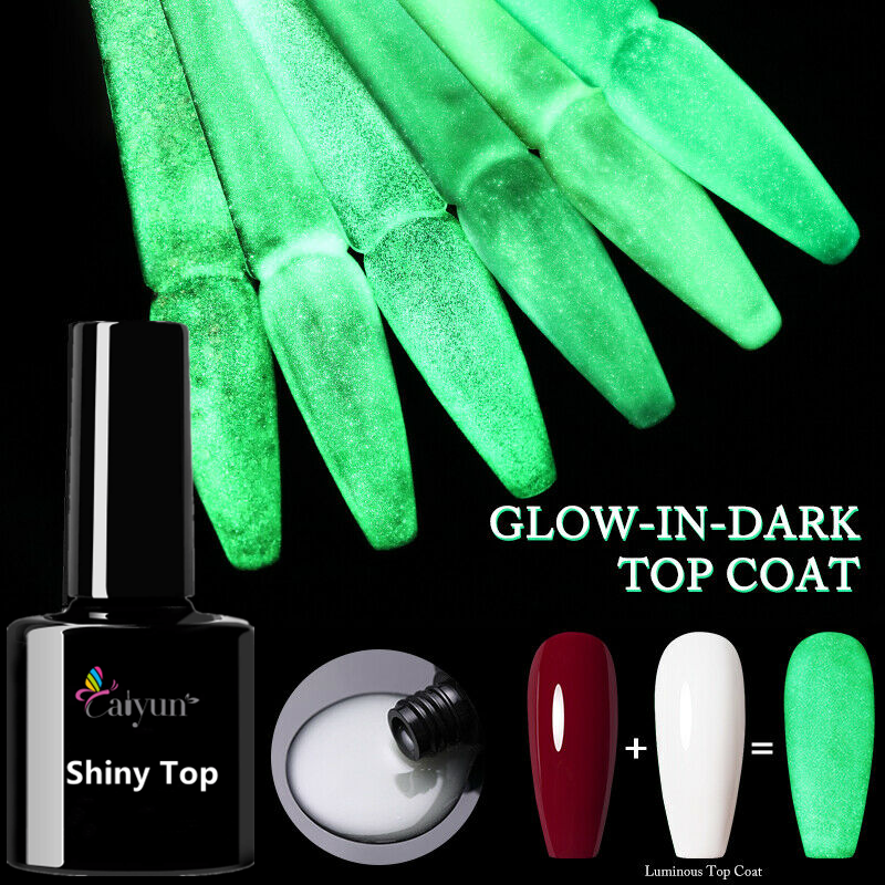 Factory Supply Universal Luminous Effect UV Nails Gel Party Glow In Dark Top Coat