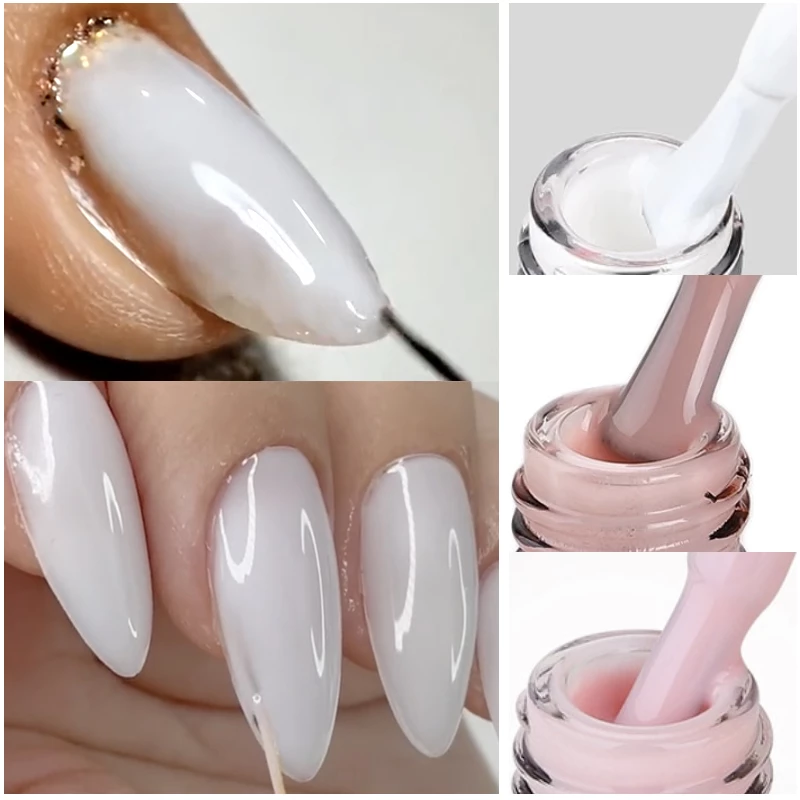 Crystal Jelly Finger Hard Structures Builder Nail Gel White Clear Acrylic Gel Quick Extension Gel In A Bottle