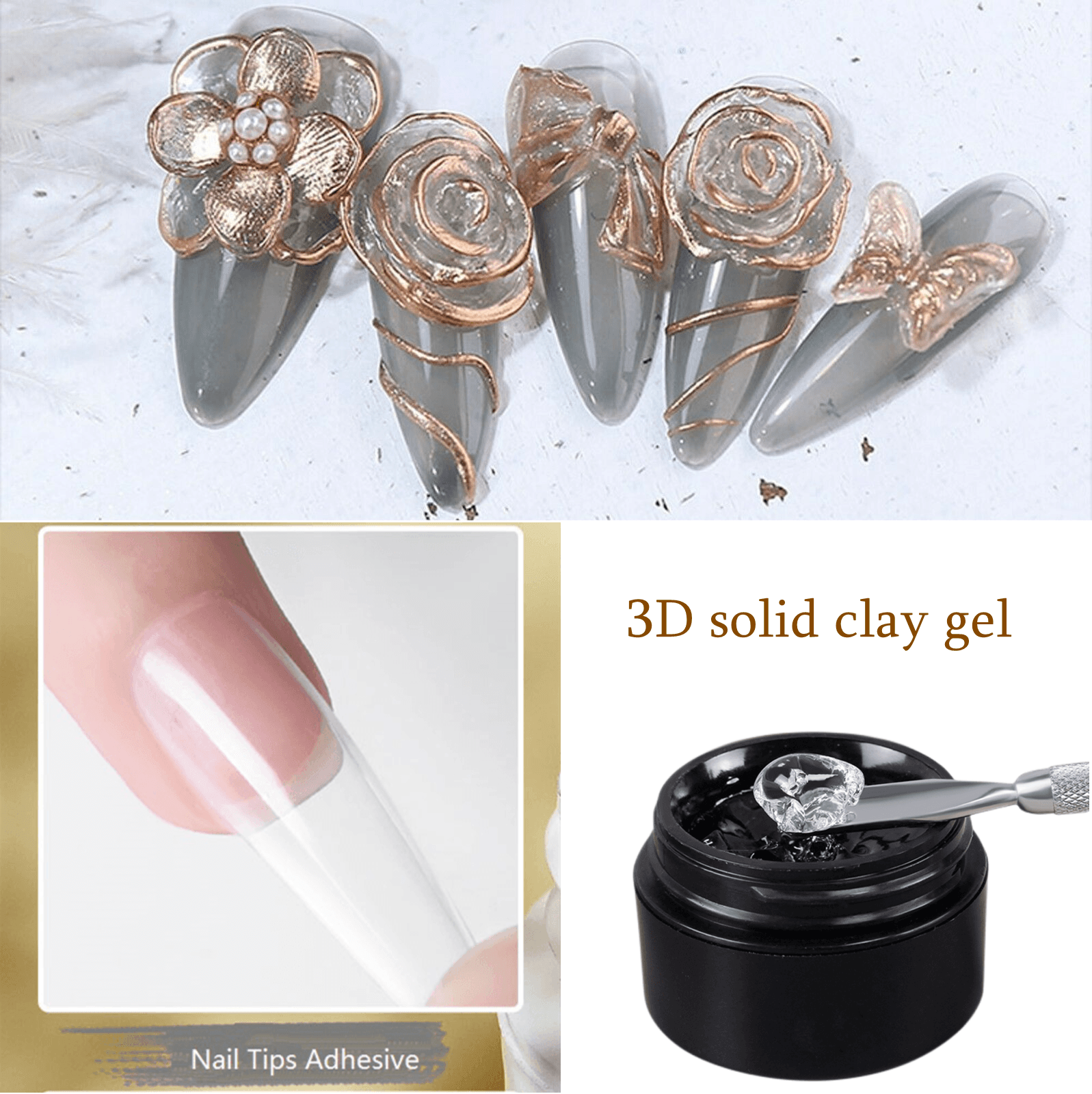 Multifunctional Non Stick Nail Extension Sculpting Carving Gel DIY Nail Glue Gummy 3D Gel