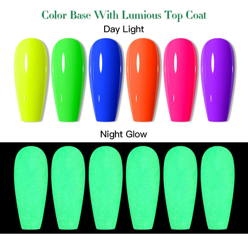 Factory Supply Universal Luminous Effect UV Nails Gel Party Glow In Dark Top Coat