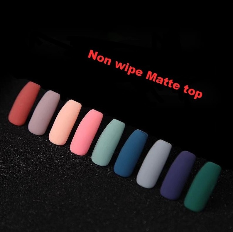 Non-Wipe Clear Nail Gel Shiny Coat Gel Private Labels Velvet Top Rubber Matte Top Coat