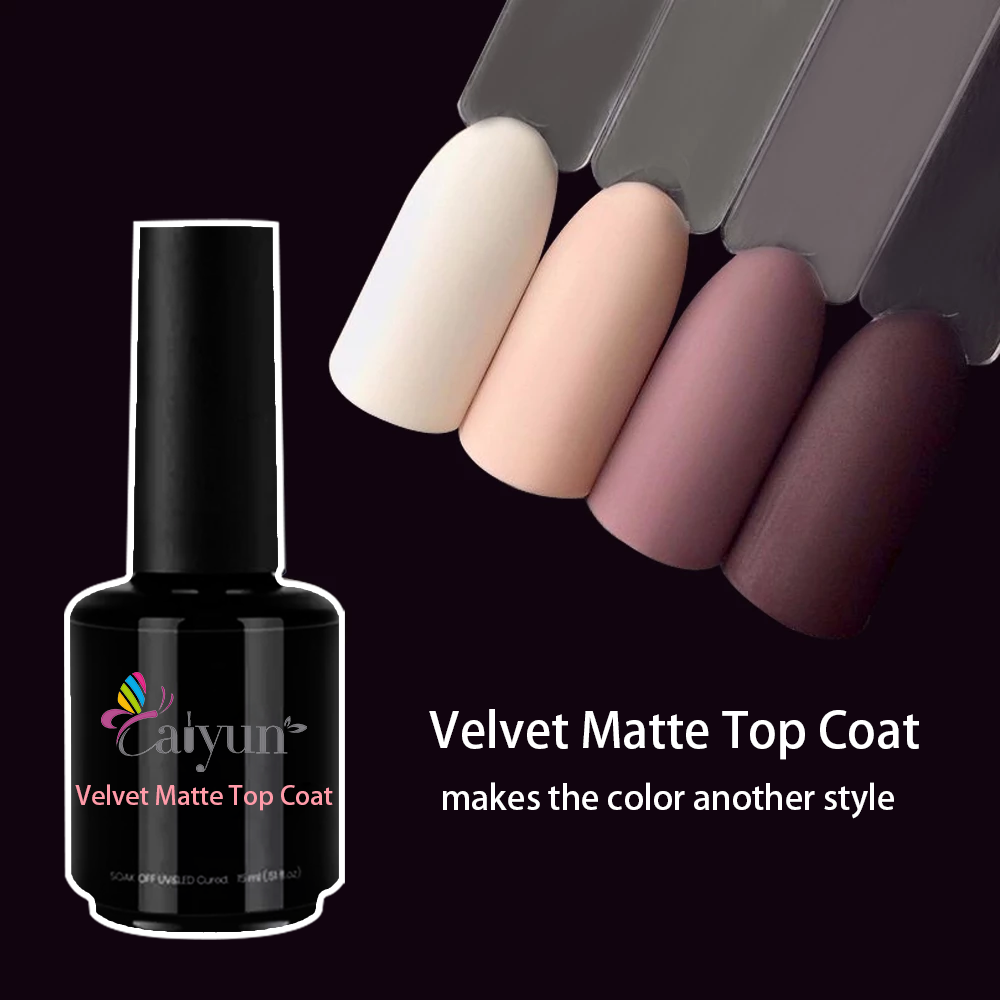 Non-Wipe Clear Nail Gel Shiny Coat Gel Private Labels Velvet Top Rubber Matte Top Coat