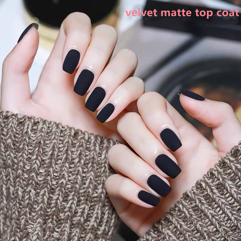 Non-Wipe Clear Nail Gel Shiny Coat Gel Private Labels Velvet Top Rubber Matte Top Coat