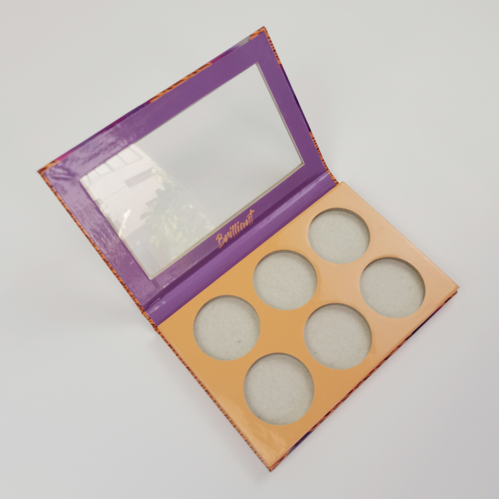 Custom Elegant Empty Rectangle Private Label Eyeshadow Palette Compact Cosmetic Paper Packaging Box