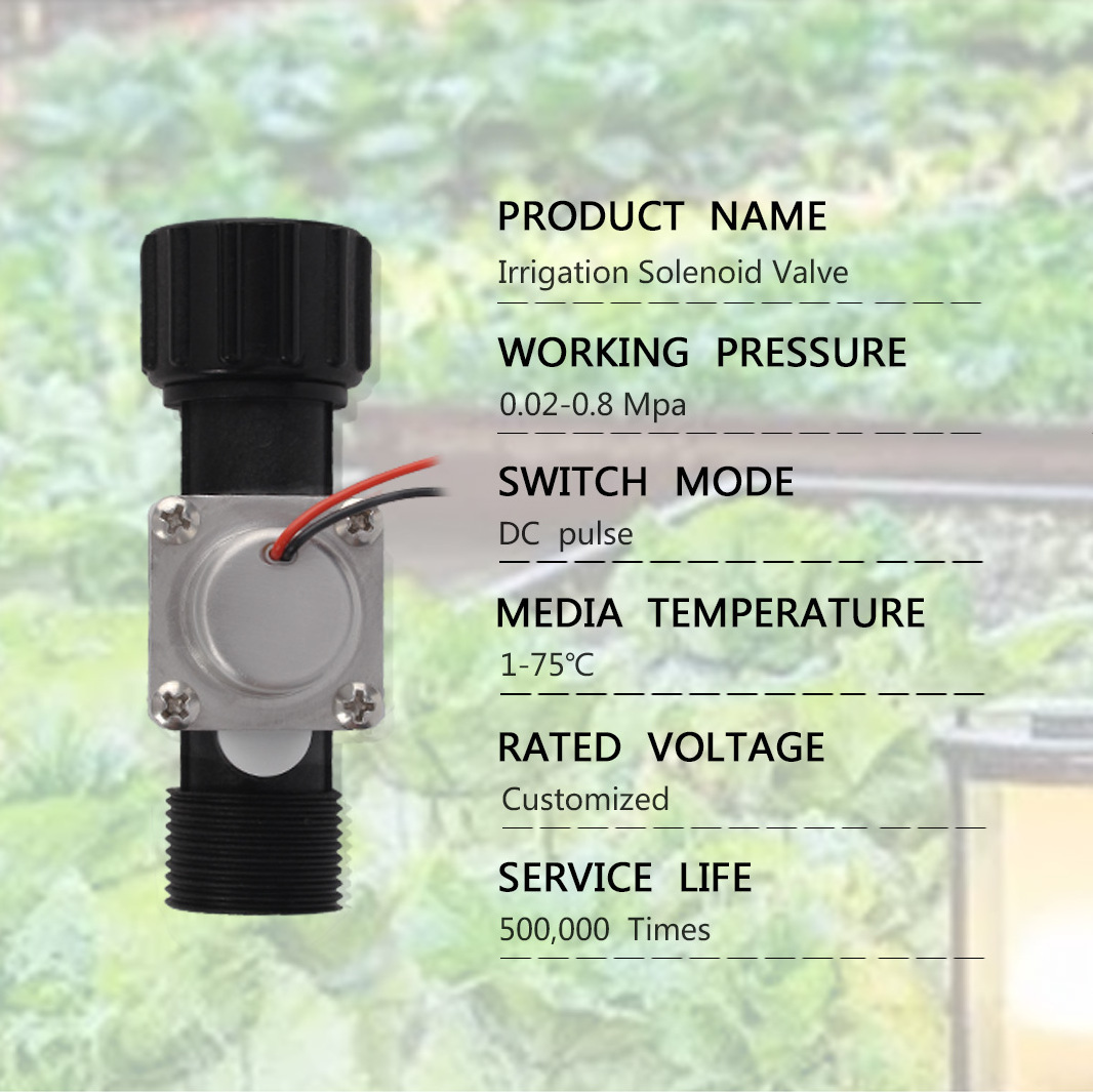 WiFi Water G3/4 NH3/4 DC 3V  Agricultural Irrigation Sensor Solenoid Valves for Garden Irrigation Timer Systems