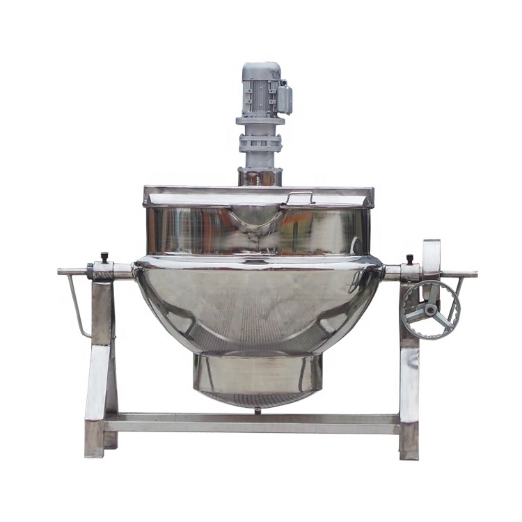 Jacket Cook Kettles with Mixer Factory Price Electric Jacketed Kettle for Cooking Porridge Automatic Cooking Machine Customized