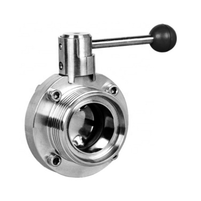 Flange Stainless Steel Tri Clover Clamp Butterfly Valve Price Sanitary Electric Pneumatic Butterfly Valve With Manual Handles