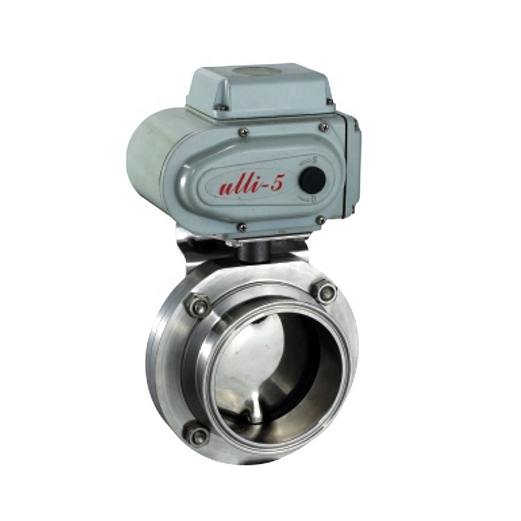 Flange Stainless Steel Tri Clover Clamp Butterfly Valve Price Sanitary Electric Pneumatic Butterfly Valve With Manual Handles