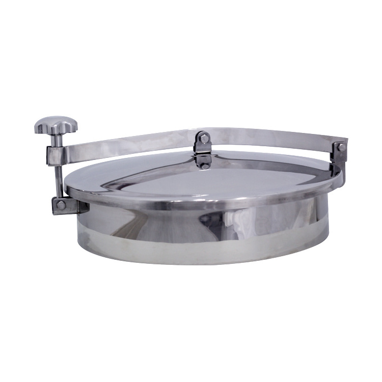 high quality sanitary stainless steel manhole cover tank manway