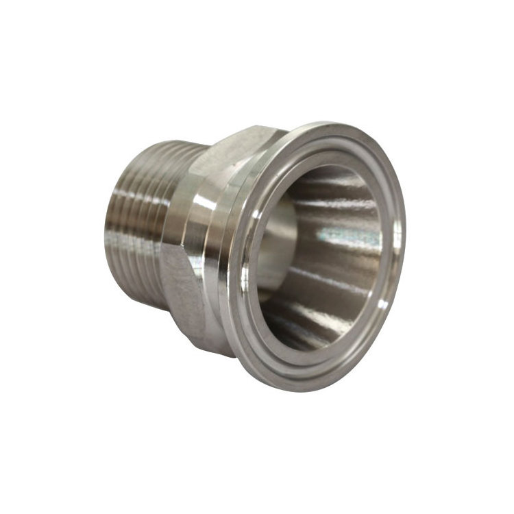 Stainless Steel 304/316L Sanitary Weld Ferrule ISO SMS DIN Tri Clamp PTFE Food Grade round Head Flange Pipe Fitting