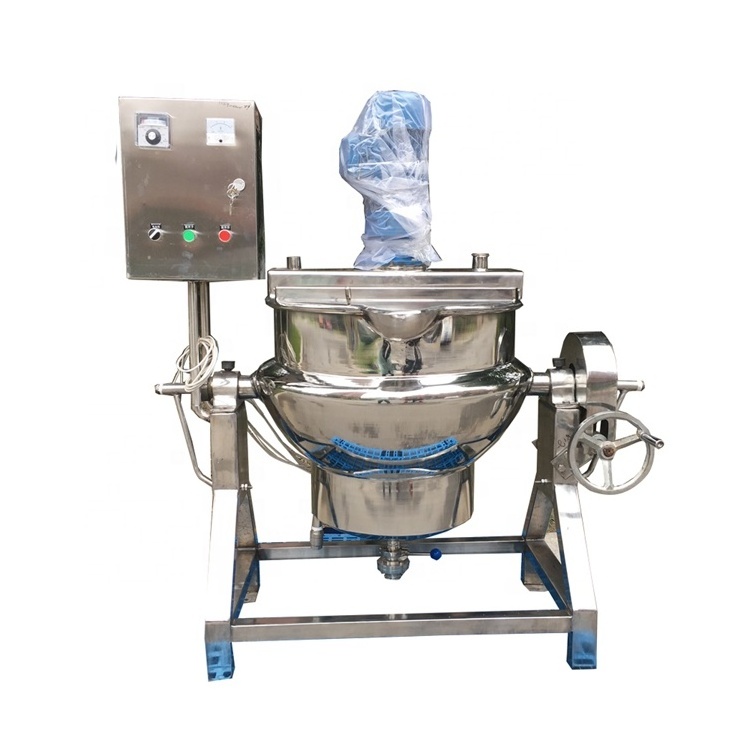 Jacket Cook Kettles with Mixer Factory Price Electric Jacketed Kettle for Cooking Porridge Automatic Cooking Machine Customized