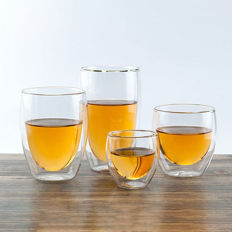 Hot selling glass coffee cup double glass cup double wall glass tea cup