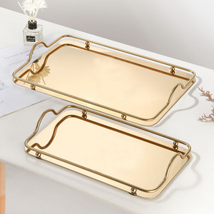 Stainless Steel Decorative Silver Mirror-Finish Tray