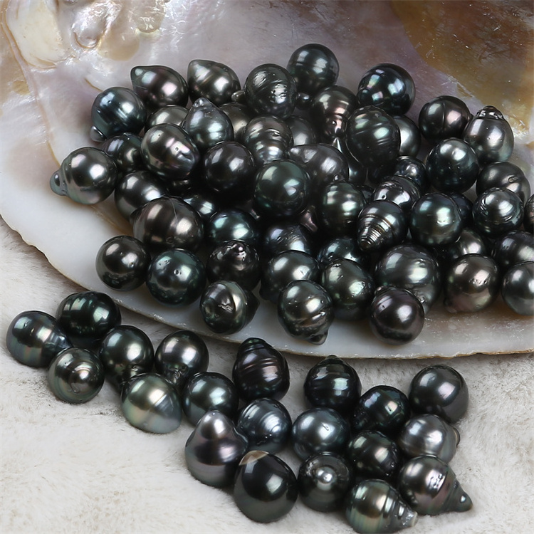 10-12mm wholesale tahitian natural seawater baroque drop shape pearl for jewelry making