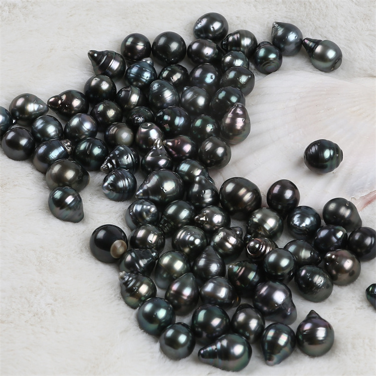 10-12mm wholesale tahitian natural seawater baroque drop shape pearl for jewelry making