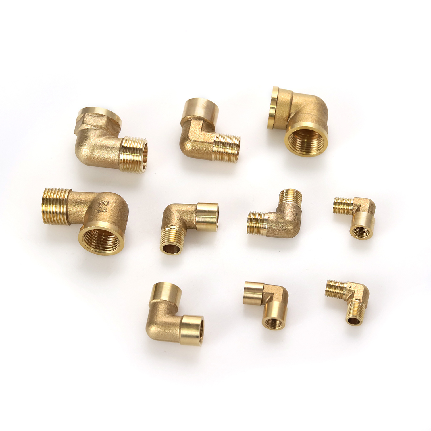 Cheap price male female threads elbow fitting brass hose pipe elbow fitting for air gas water pipe line