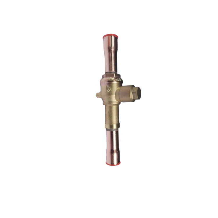 Brass ball valve Brass valve ball, manually adjustable to close brass refrigerant ball valve. With charging port 1/2 ODF