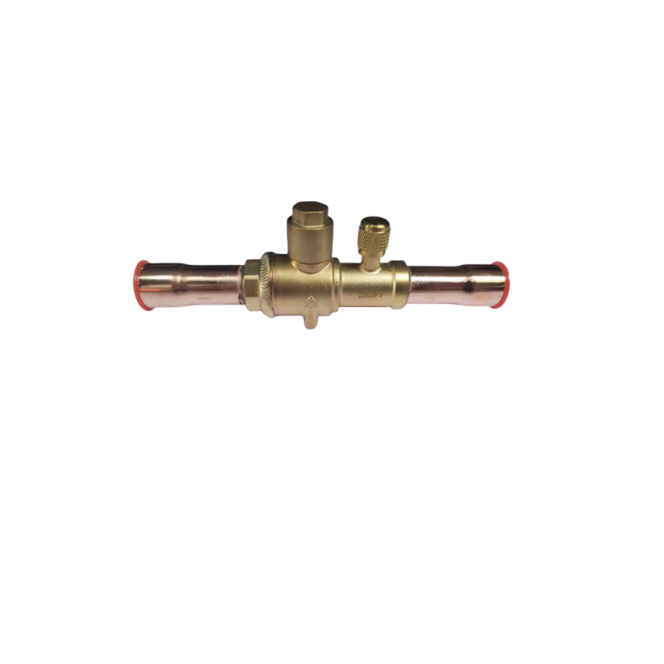 Brass ball valve Brass valve ball, manually adjustable to close brass refrigerant ball valve. With charging port 1/2 ODF