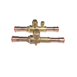 Brass ball valve Brass valve ball, manually adjustable to close brass refrigerant ball valve. With charging port 1/2 ODF