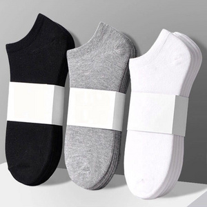 Cheap Low Cut Ankle Socks Mens Business Socks Wholesale Bulk Production Disposable Black White Gray High Quality Custom Socks