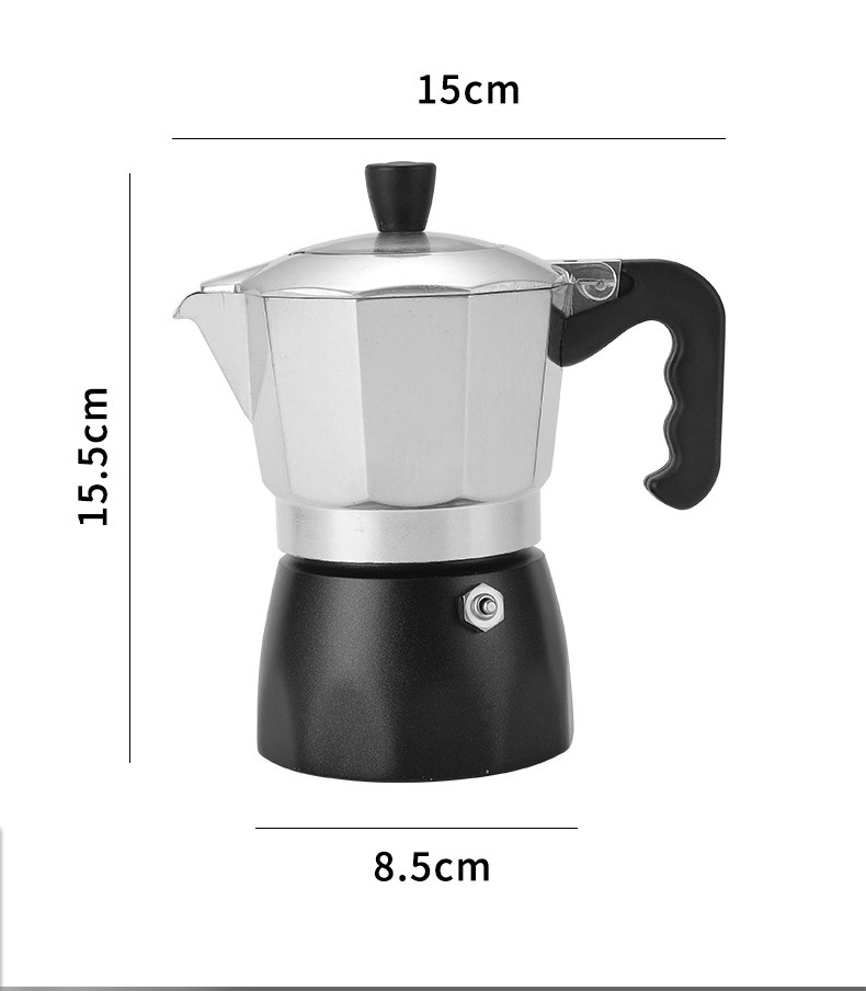 Production factory Double valve Moka pot Italian espresso machine extractor retro pot Outdoor coffee pot coffee equipment