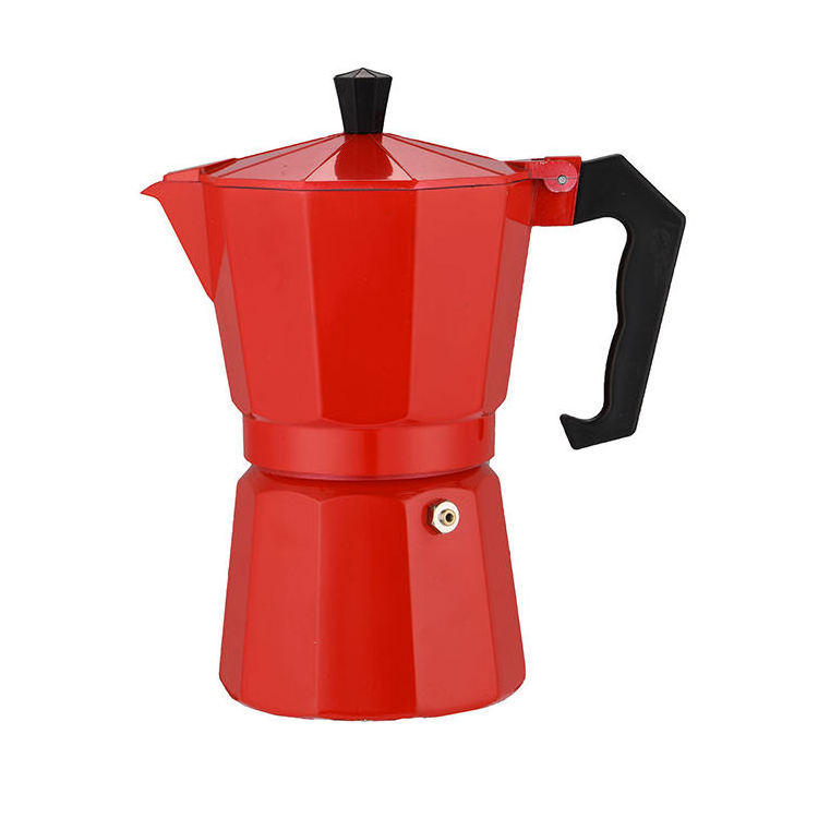 Aluminum Moka Pot Stovetop Espresso Coffee Maker with Stainless Steel Filter for Bulk Sales Manual Machine