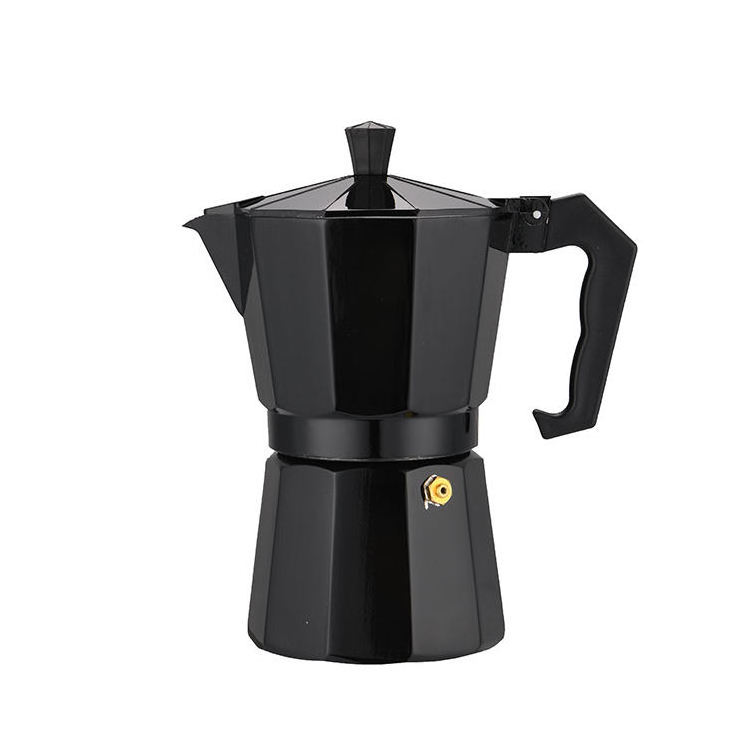 Portable Aluminum Moka Pot Stovetop Espresso Coffee Maker with Stainless Steel Filter Manual Machine for Bulk Sales