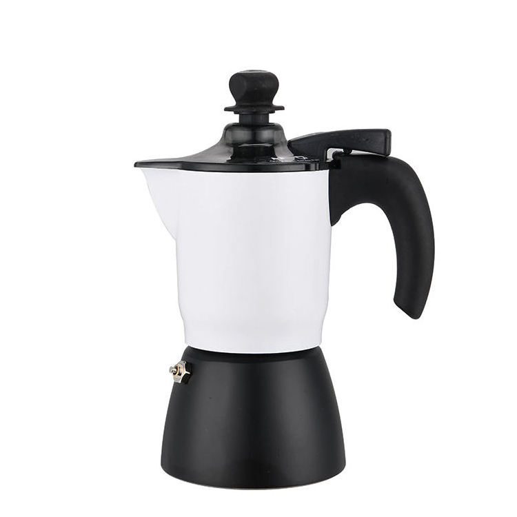 Easy-to-Clean Aluminum Moka Pot Newly Designed Manual Espresso Coffee Maker with Switch coffe pot