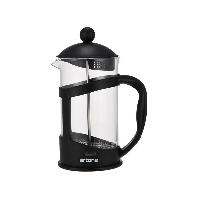 Hot Selling Portable BPA Free Plastic Coffee Maker with Lid Transparent Glass French Press for Convenient Coffee Brewing